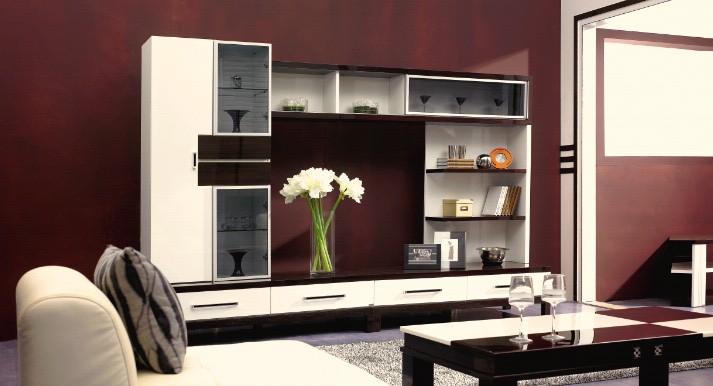 high glossy wall cabinet