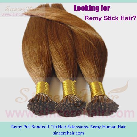 Remy Human Hair Extensions, Pre Bonded I Tip Hair Extensions