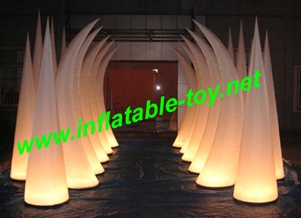 inflatable cone, light inflatable tube, decoration inflatable tube