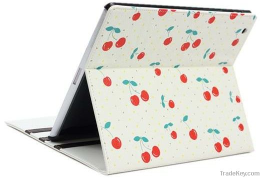 Ipad 2 Cherry design leather case