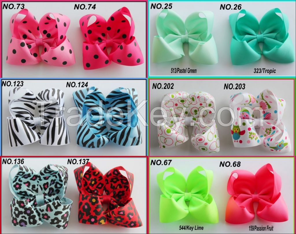 4'' fashion Boutique hair bows Girl ABC hair clips