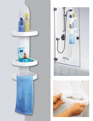 bathroom coner shelf