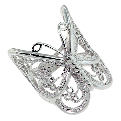 Butterfly Ring - Rhodium Plated