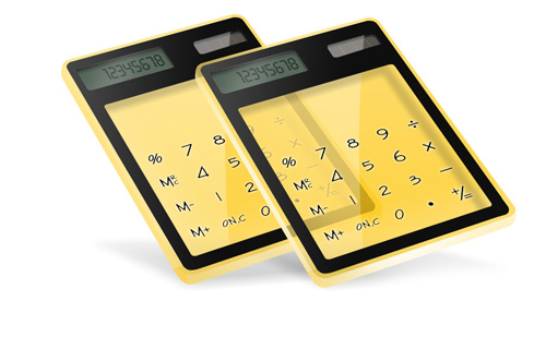 Transparent TouchScreen Calculator
