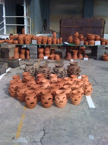 Mixed Clay and Concrete Pocket Planters