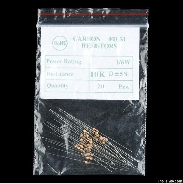 carbon film resistor 1/6w 20 pack