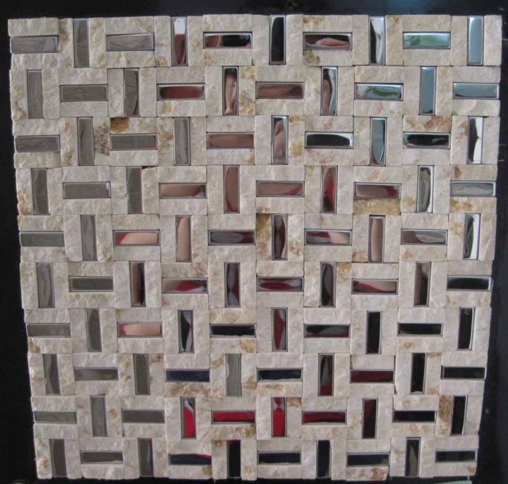 Stainless Steel Mix Marble Mosaic
