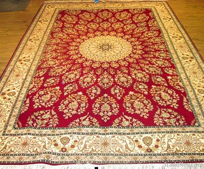 silk rugs with bright red