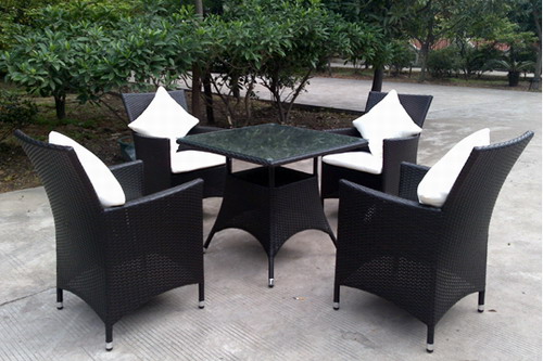 5pcs rattan dining table set