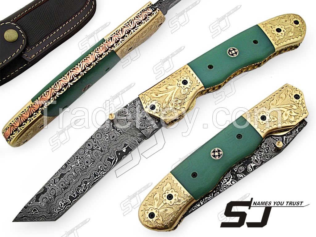 Damascus Folding Knives