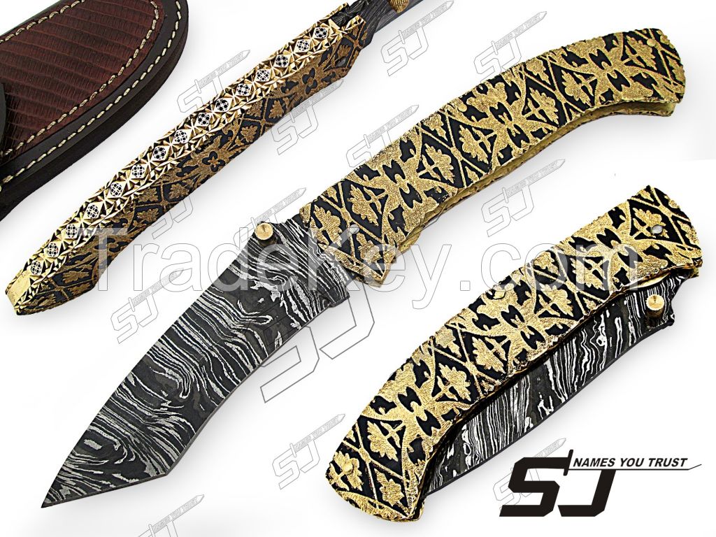 Damascus Folding Knives