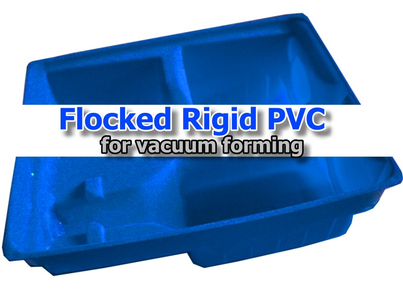 Flocked Rigid PVC plastic sheet in roll form