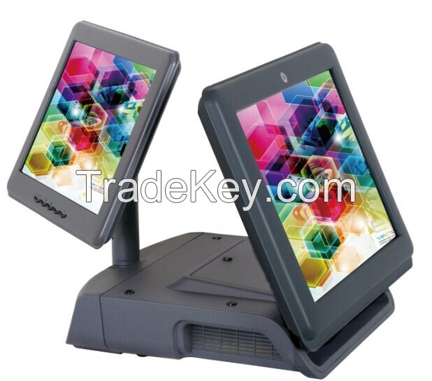 Dual screen touch POS Terminal with dual core OS ,cashier systerm GS-688D