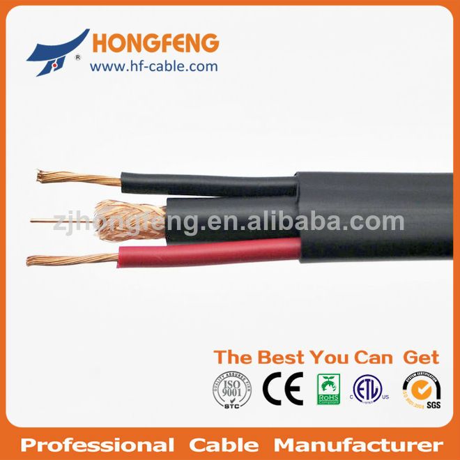  High Quality RG59+2C CCTV Siamese Coaxial Cable
