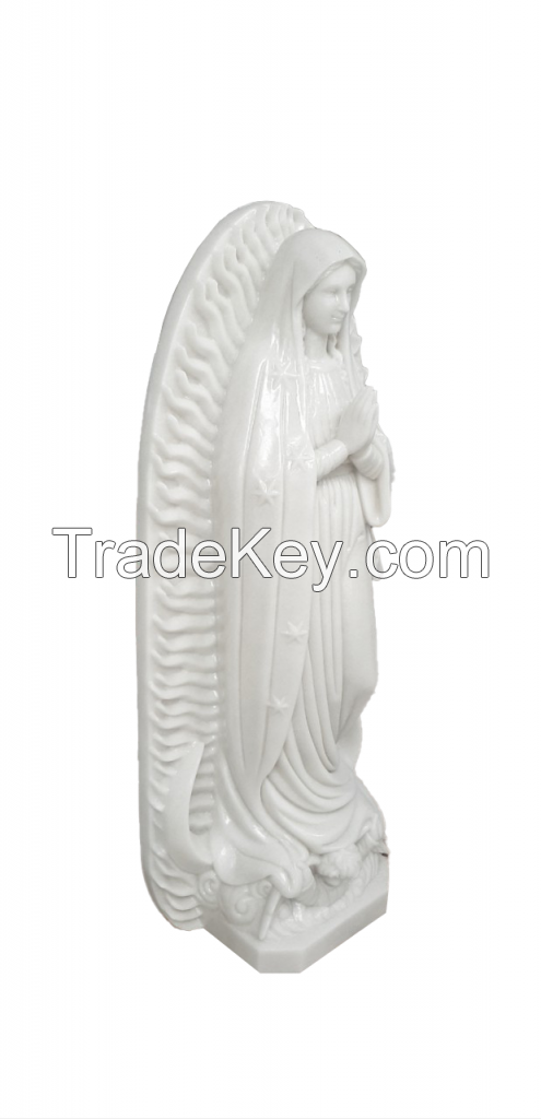 Viet Nam marble statue of St Guadalupe- Tu Hung stone arts