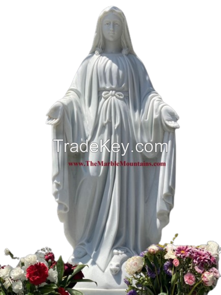 Viet Nam marble statue of Mother Mary- Tu Hung stone arts