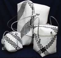 Plastic Weave Baskets, Bags and Boxes