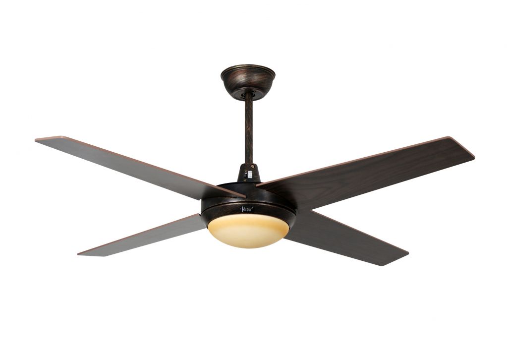52 inch 4 wood blades decorative metal ceiling fan
