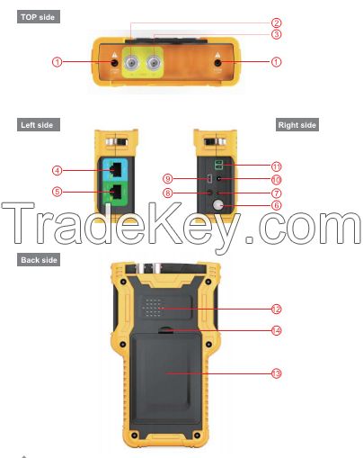 4.0'' LCD Screen 1080P HDMI CCTV IP Tester/POE Test/ CVI Camera Tester T62 With 8G Momory Internal and Video Record