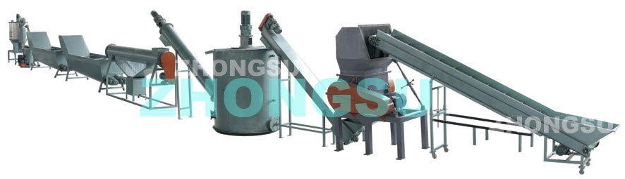 plastic recycling machine for PET bottles