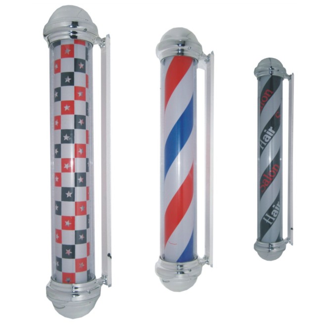 Chrome plated dome cap barber pole(311)