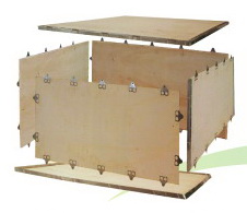 Collapsible plywood box - Type S