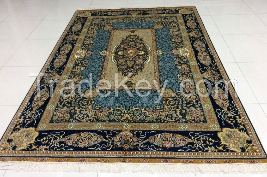 oriental hand knotted pure silk carpets