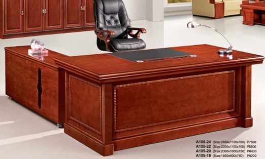 office table, MDF with veneer laminated painted executive table