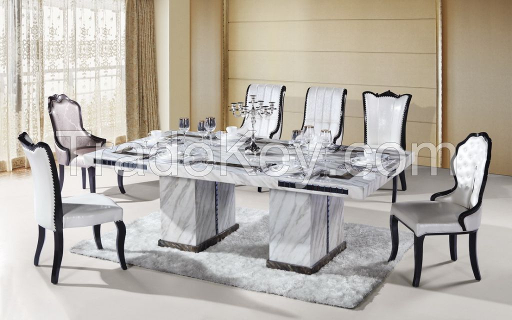 rectangle 8 person marble dining table #T3033
