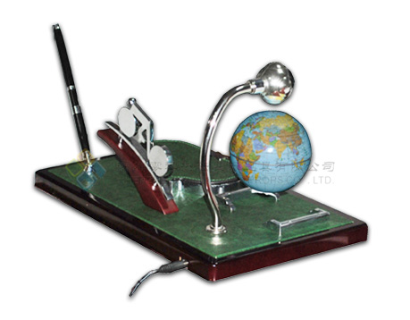 Pen Desktop Stationery Set with Magnetically Levitated Globe