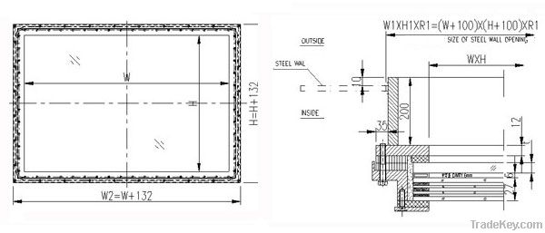 marine window/window for ship/marine fireproof window