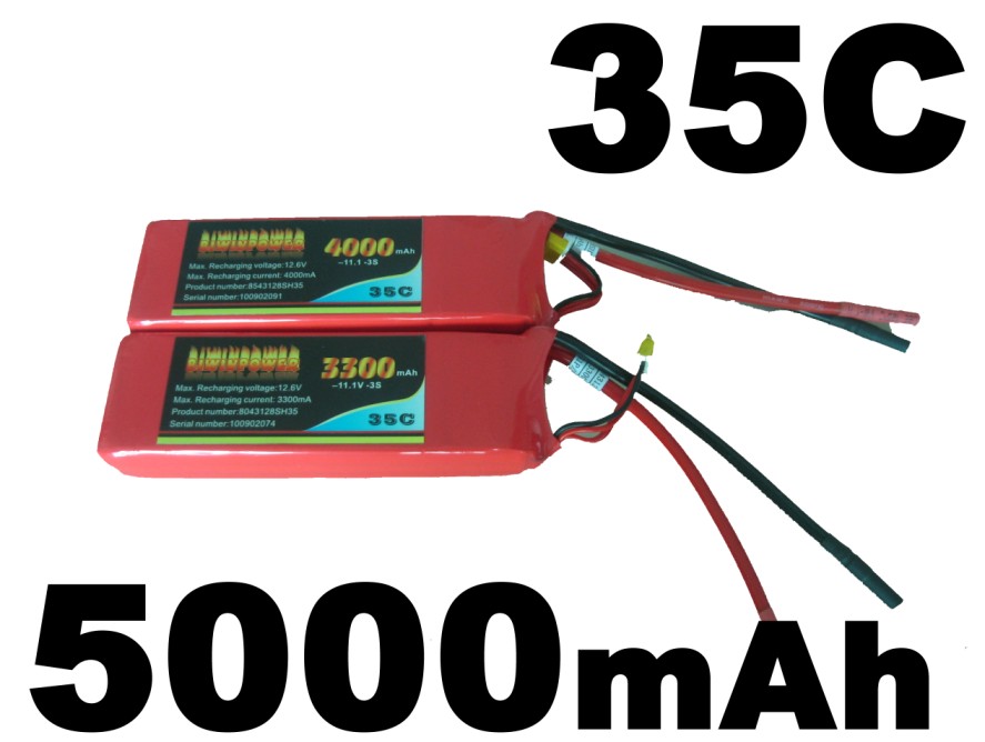 High rate LIPO RC Battery 14.8V 5000mAh 35C for RC helicopter RC model