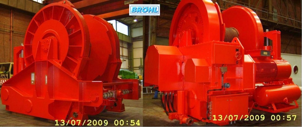 Anchor mooring winch 1800kN