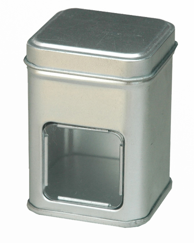 Square Tin with Transparent Window