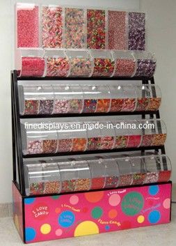 4-tier Candy Display Rack With Candy Bins Scoops