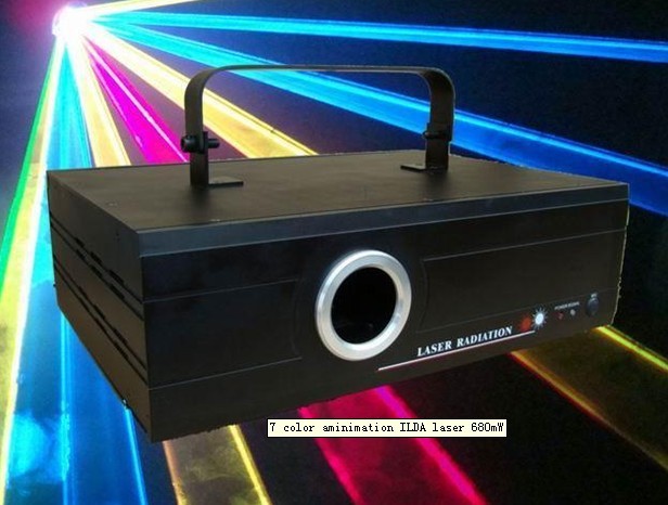 7 color aminimation ILDA laser 680mW
