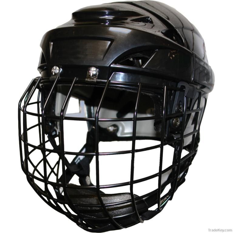 Ice hockey helmets with cage/combo