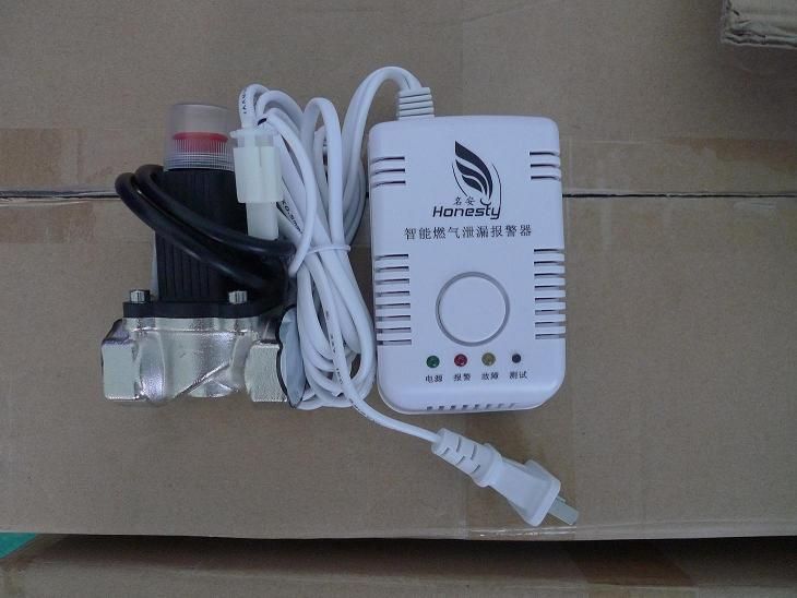 Smart home gas detector with shutoff valve DN20 for household