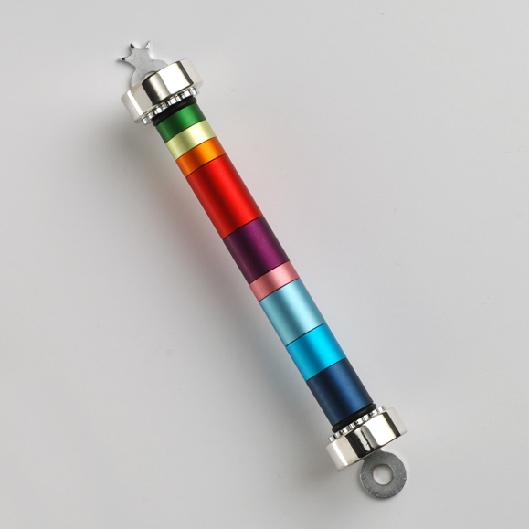 Aluminum Mezuzah from our "Rainbow" Collection