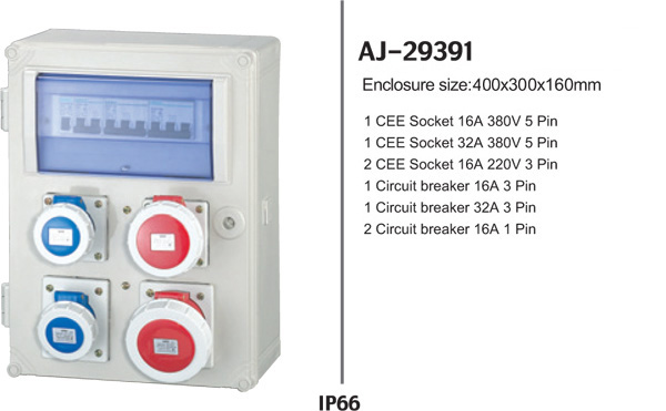 Modular Power-Distributing Socket Box AJ-29391