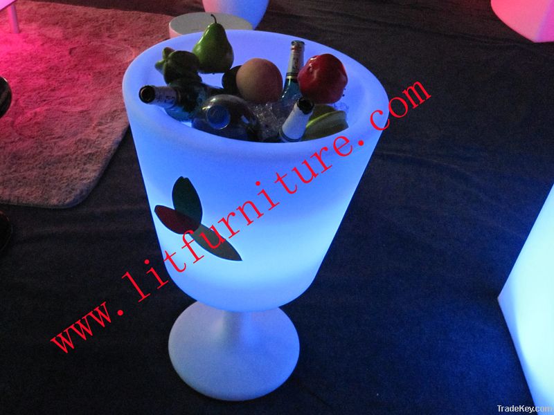 led ice bucket/illuminated ice bucket/led home and bar furniture