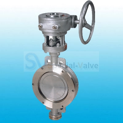 Wafer tri-eccentric metal seal butterfly valve