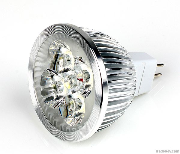 MR16 spotlight 4W aluminium turned  CE ROHS