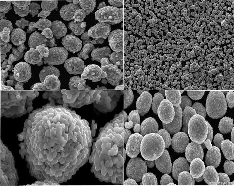 Lithium nickel manganese cobalt oxide battery materials