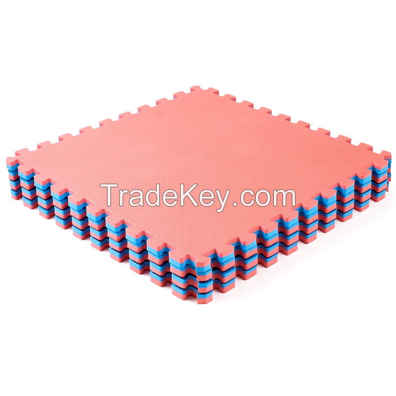 4-tile Multi-color Exercise Mat Solid Foam EVA Playmat Kids Safety Play Floor
