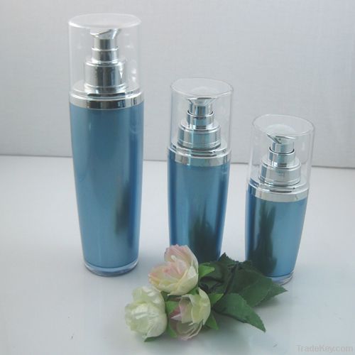 Oval shape lotion bottle with acrylic material