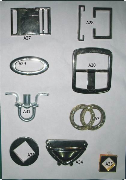 Metal accessories for bags, belts and shoes