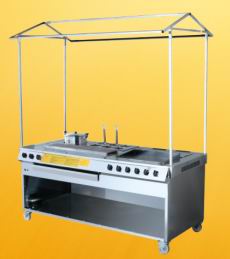 outdoor foodservice grill cart