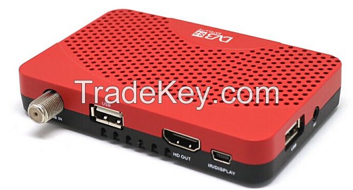 Vmade DZ100  Hot selling powervu,biss ,iks ,wifi supported HD dvb s2 pvr ,timeshif,epg set top box Fr,It,Tr,De,Uk ,ES channels