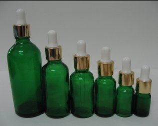 green glass bottle